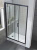 Matte Black 6MM Tempered Glass Shower Door Shower Enclosure with Nano Glass And Anti-exploding Protected Film