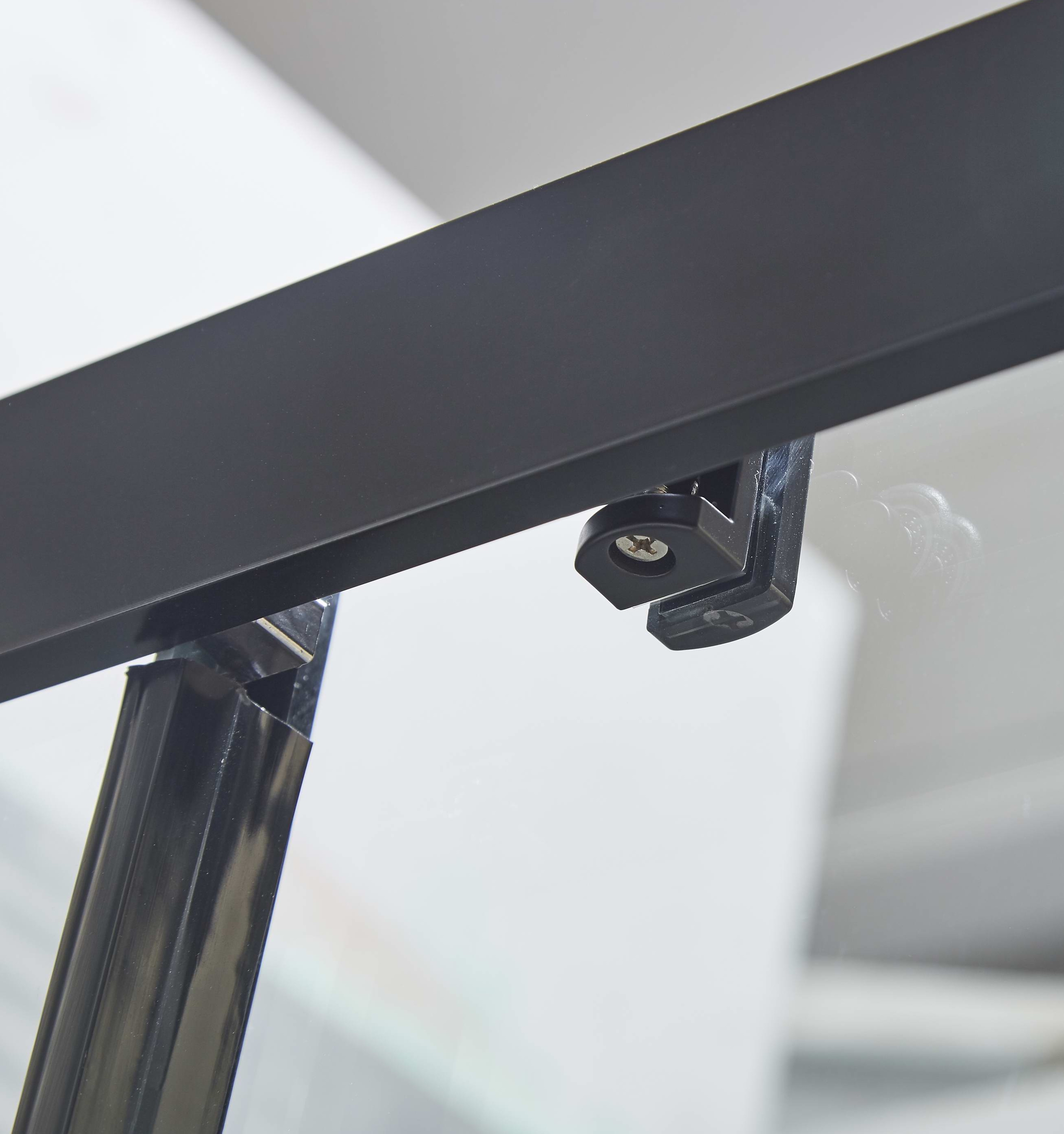 Matte Black 6MM Tempered Glass Shower Door Shower Enclosure with Nano