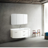 Wall Mounted Bathroom Cabinet White Color With 2 Doors and 2 Drawers