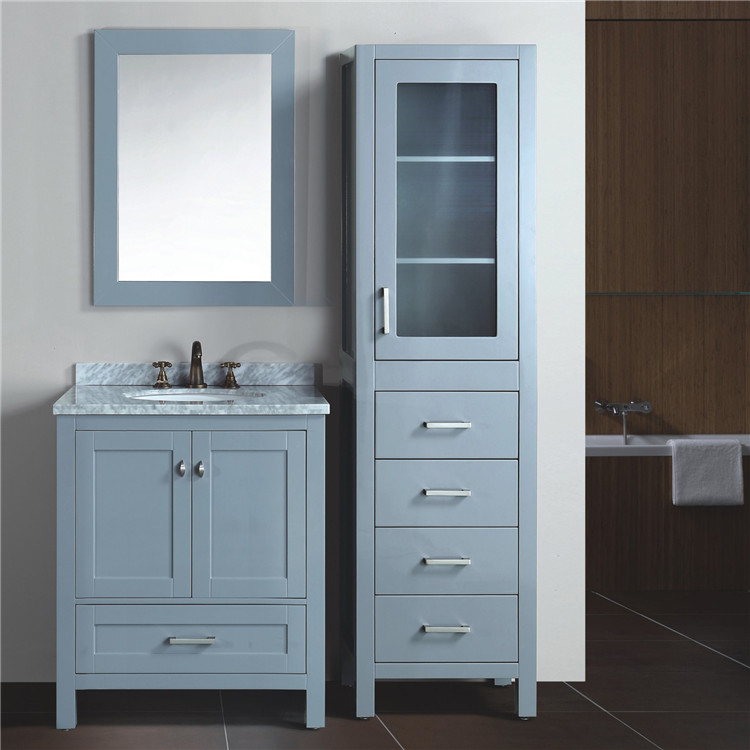 Bathroom Standing Cabinet Contemporary Bathroom Cabinet Set with Marble Top