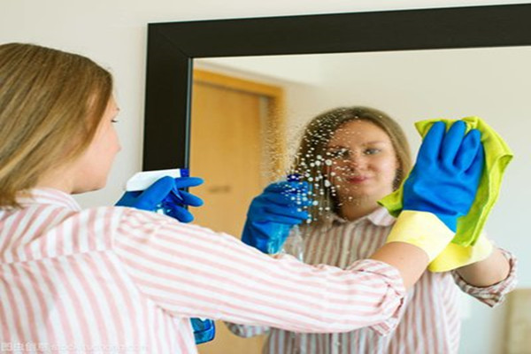 About To Clean The Bathroom Mirrors