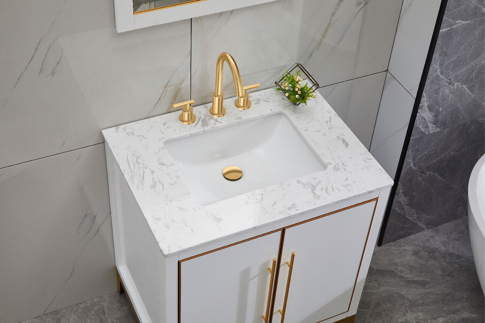 White Luxury Modern Bathroom Cabinets