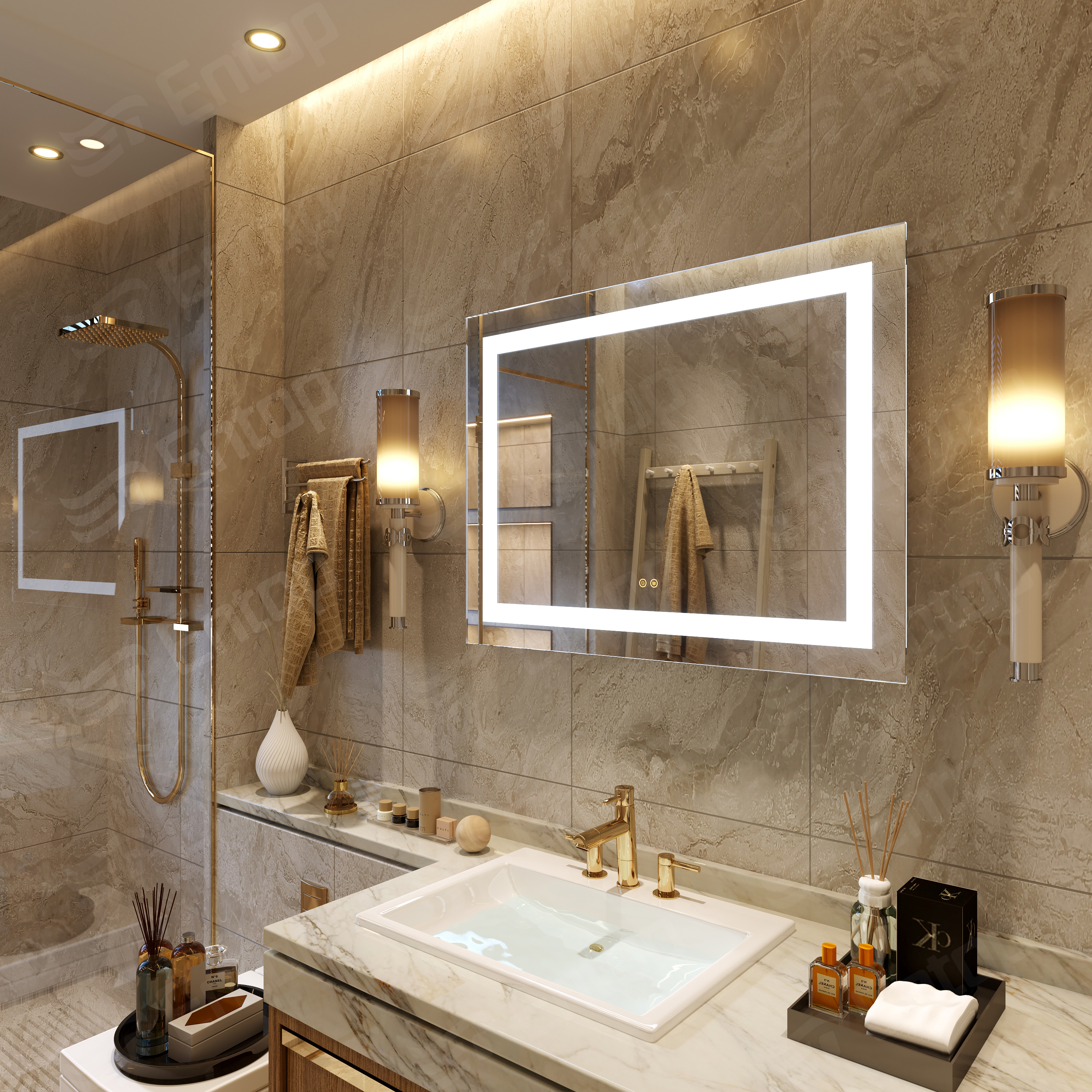 LED Mirror With Lights Rectangle Mirror Bathroom Wall Manufacture