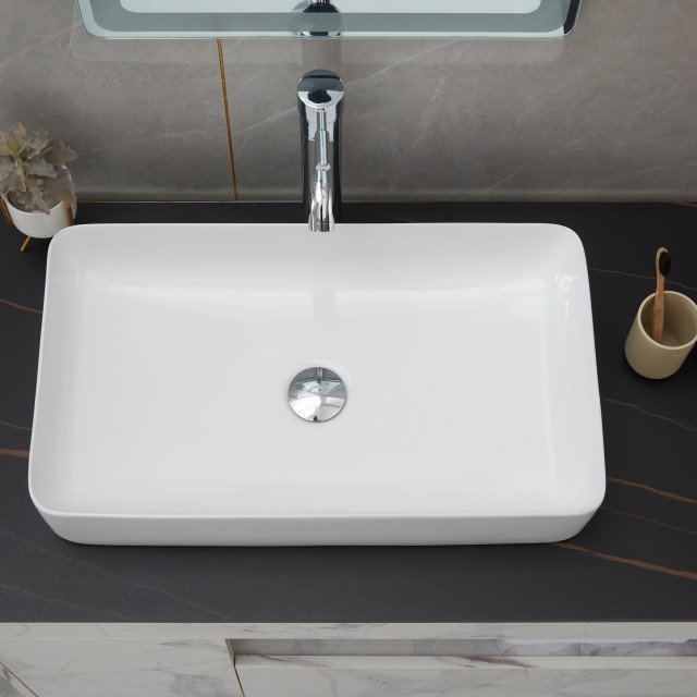 600mm bathroom ceramic sink counter top basin