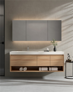 Modern Bathroom Vanity Cabinet Solid Surface Vanity Top Design