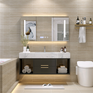Customized Popular Wall Mounted Modern Bathroom Vanity
