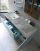 60 Inch Wall Hung Vanity Unit with Marble Top