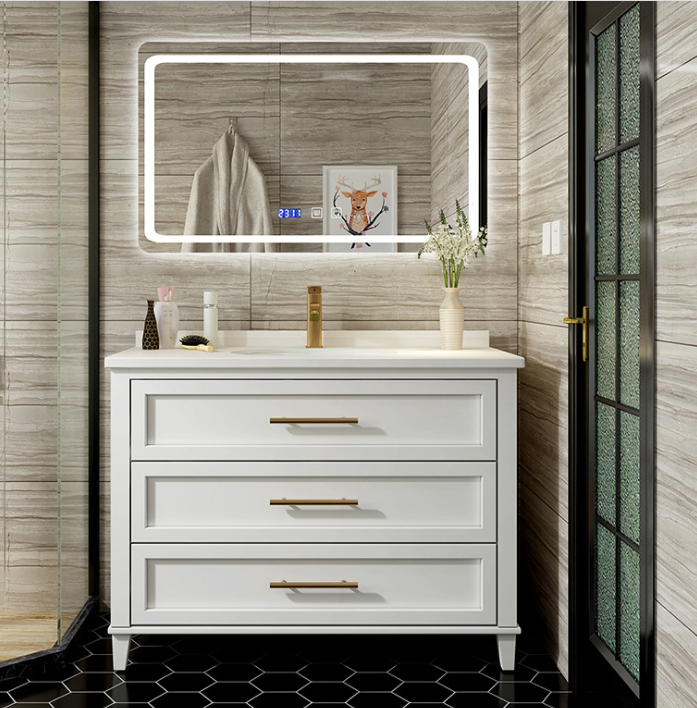 Floor Standing Bathroom Cabinet Manufacture White Design