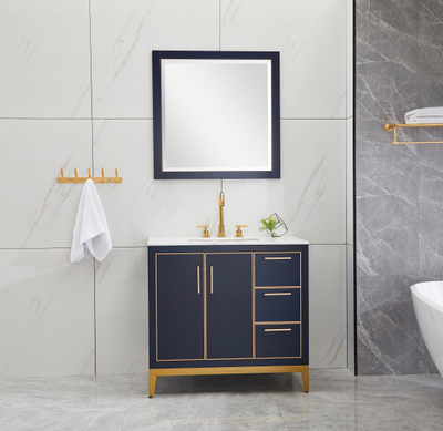 Bathroom Golden Legs Cabinets Vanity
